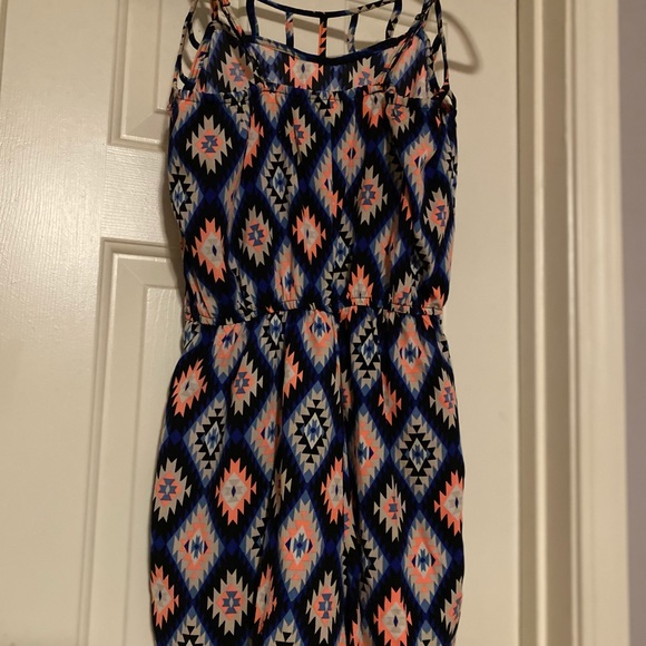 Strapless, multicolor romper. - Picture 2 of 2